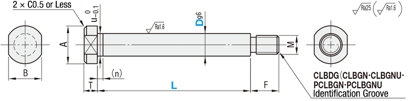 Pivot Pin - Shouldered, Lock Nut: Related Image