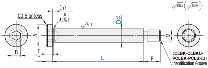 Pivot Pin - Extra Low Hex Socket Head with Shoulder: Related Image