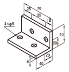 Thin Brackets for 8 Series (Slot Width 10 mm): Related Image