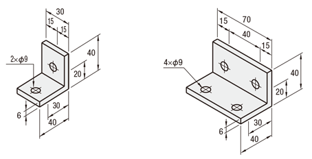 Thin Brackets for 8 Series (Slot Width 10 mm): Related Image