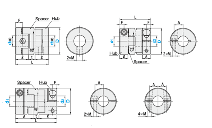 Coupling - Oldham, Clamping / Set Screw: Related Image