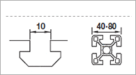 8 Series (Slot Width 10 mm) - Post-Assembly Insertion Lock Nuts for Aluminum Extrusions: Related Image