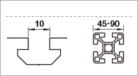 8 Series (Slot Width 10 mm) - Post-Assembly Insertion Lock Nuts for Aluminum Extrusions: Related Image