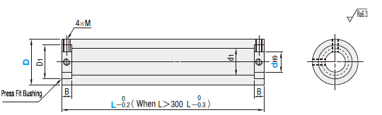 ลูกกลิ้งกลวงโลหะ พร้อมสกรูตัวหนอน (L100 ถึง 1000): รูปภาพที่เกี่ยวข้อง