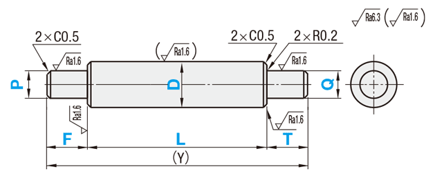 [Clean & Pack] Rotary Shaft - Both Ends Stepped Type: Related Image
