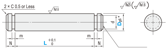 Pivot Pin - Straight Retaining Ring Type:Related Image